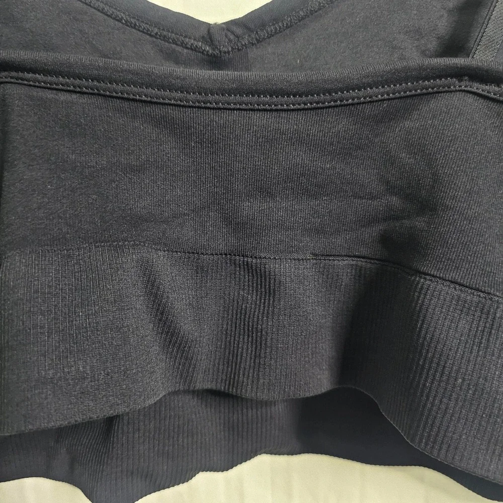Old Navy‎ Active Seamless Go-Dry Sports Bra Black 2X Adjustable Straps Racerback